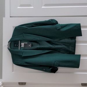 Jules & Leopold Long Open Front Green Blazer NWT